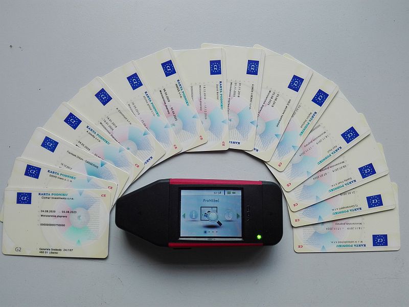 Karta podniku pro stahování dat z tachografu Liberec